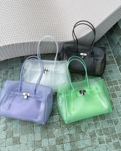 Candy Color Jelly Firkin Tote bag
