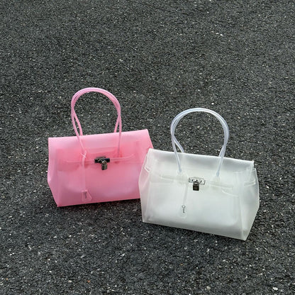 Candy Color Jelly Firkin Tote bag
