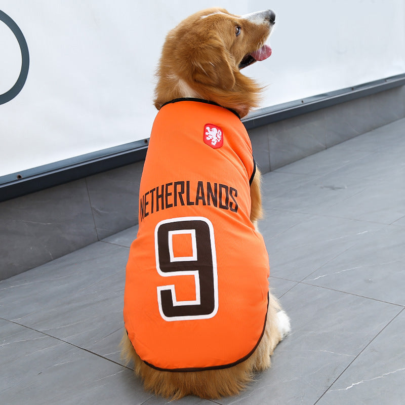 World Cup Dog Football Jersey Sports Soccer National Team Vest