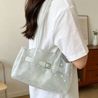 White Polka Dot Horizontal Candy Color Jelly firkin bag