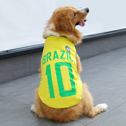 World Cup Dog Football Jersey Sports Soccer National Team Vest