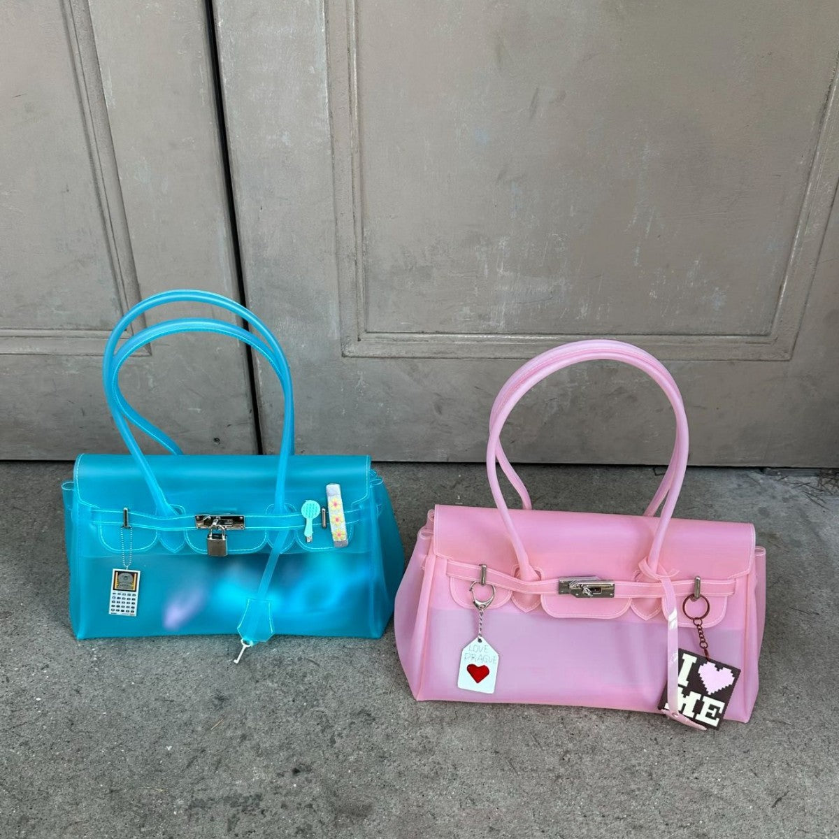 Horizontal Candy Color Jelly firkin bag