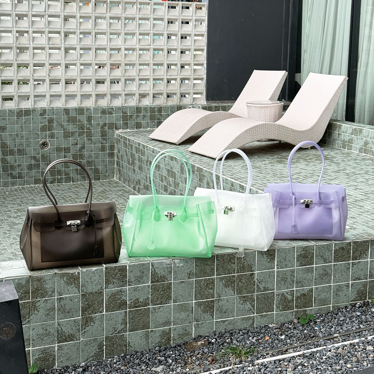 Candy Color Jelly Firkin Tote bag
