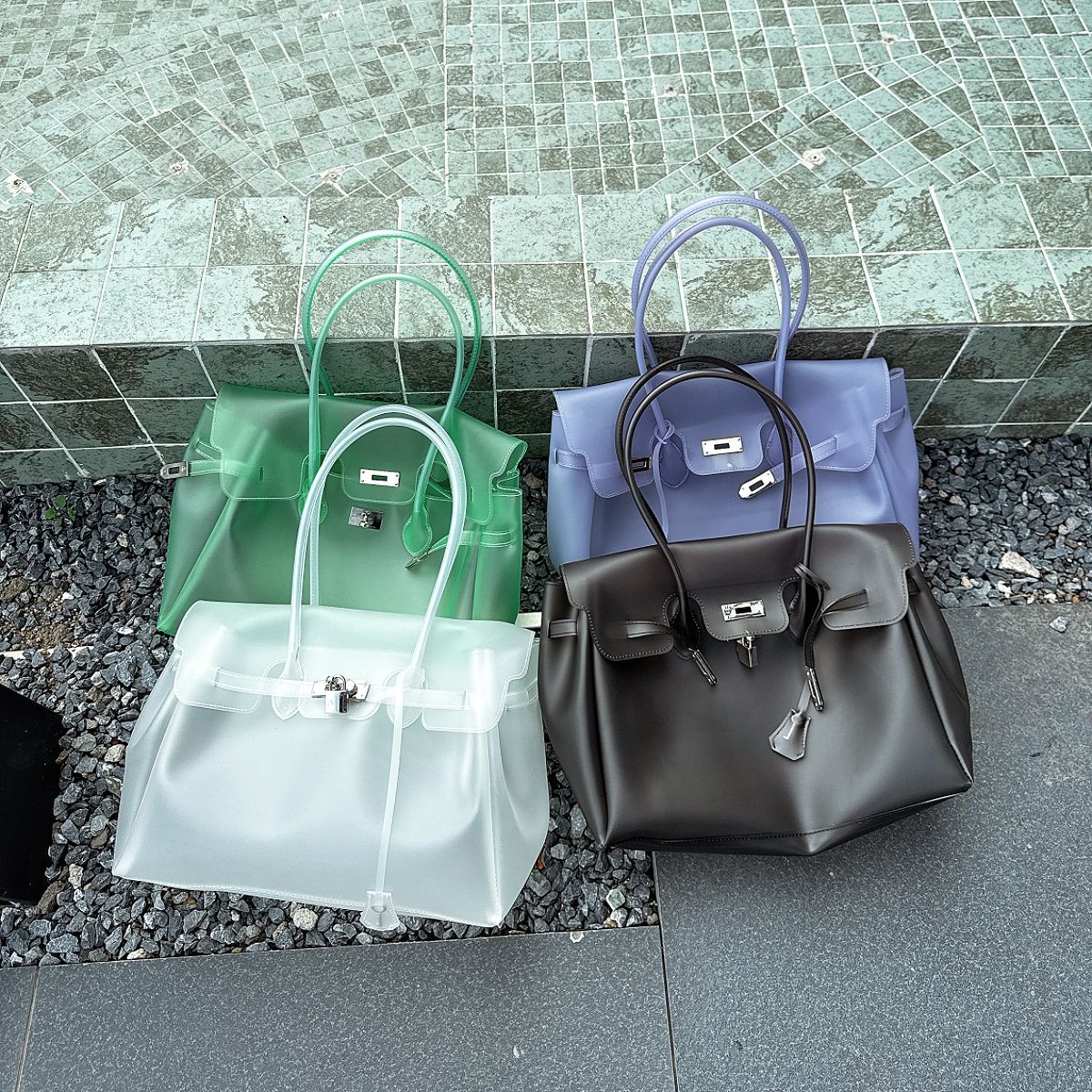 Candy Color Jelly Firkin Tote bag