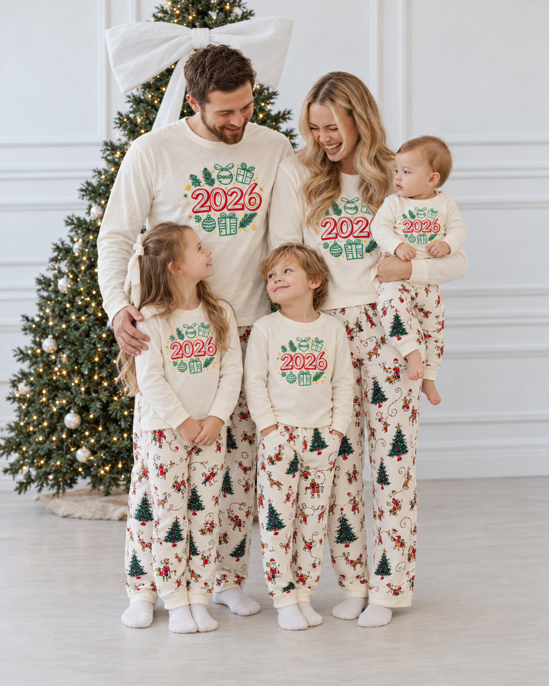 New Moment -2026 Grinch Family Christmas Pajamas