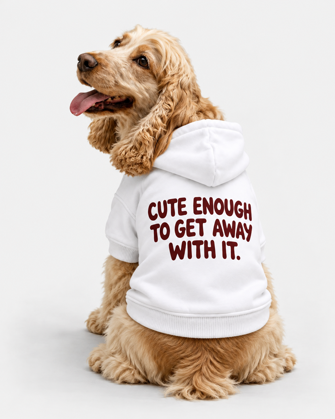 CUTE ENOUGH TO GET AWAY WITH IT Dog Hoodie
