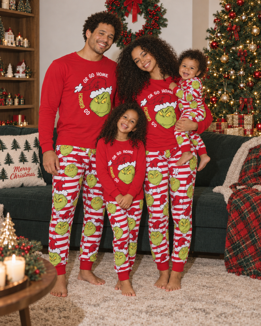 Merry Grinchmas-Family Matching Grinch Christmas Pajamas