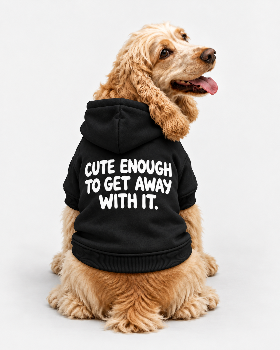 CUTE ENOUGH TO GET AWAY WITH IT Dog Hoodie