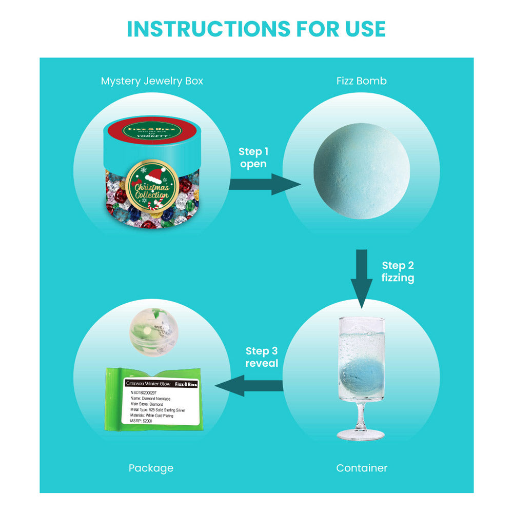 Fizz & Rizz by Yorkett Christmas Jewelry Mystery Box