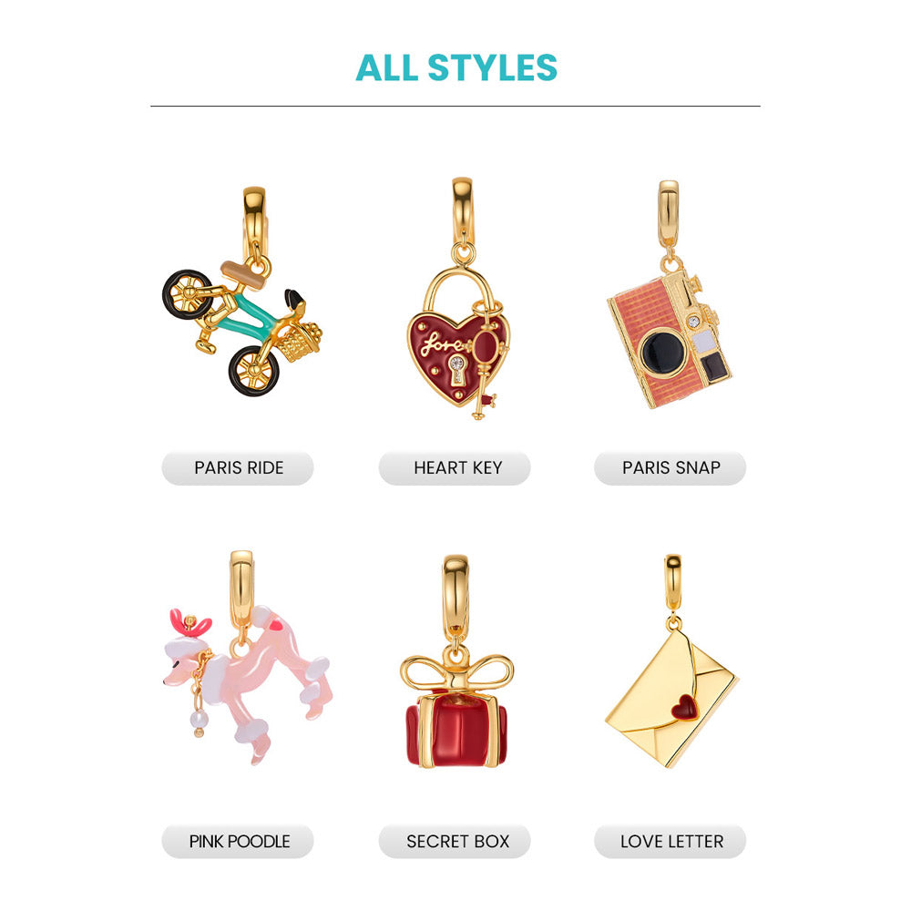 Jewelry Mystery Box with Amelia Collectible Themed Charms Chain Bracelet Adjustable Pendant