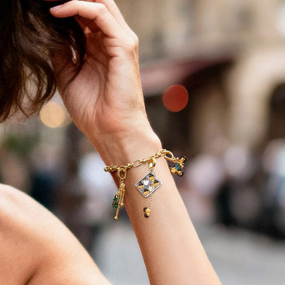 Jewelry Mystery Box with Amelia Collectible Themed Charms Chain Bracelet Adjustable Pendant