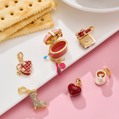 Fizz & Rizz Mystery Jewelry Box Travel Themed Charm Set with Necklace & Bracelet