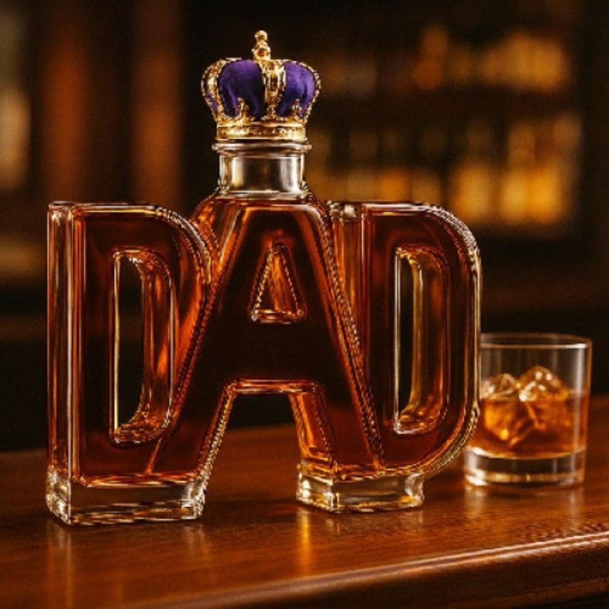 Dad Whiskey Bourbon Decanter Bottle