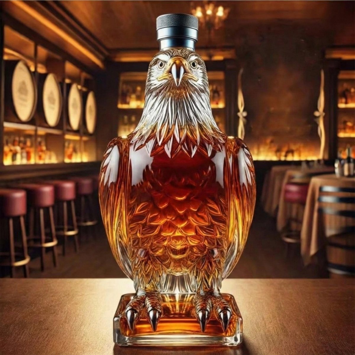 Eagle Whiskey Bourbon Decanter Bottle