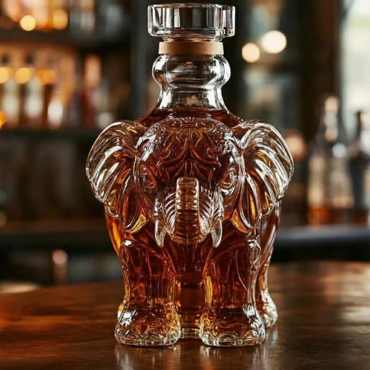 Elephant Whiskey Bourbon Decanter Bottle