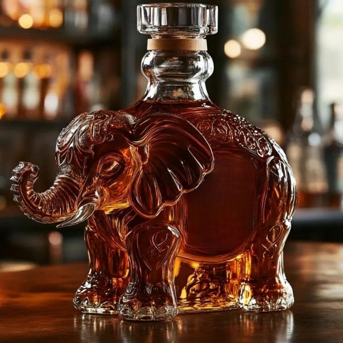 Elephant Whiskey Bourbon Decanter Bottle