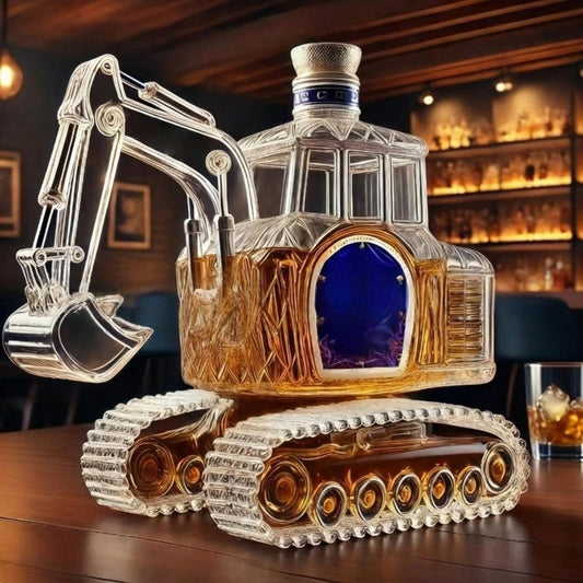 Excavator Whiskey Bourbon Decanter Bottle