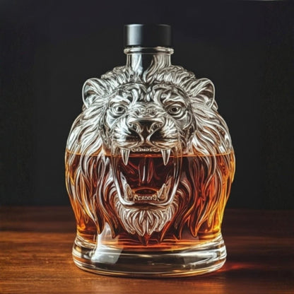 Lion Whiskey Bourbon Decanter Bottle