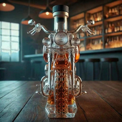 Motorcycle Whiskey Bourbon Decanter Bottle