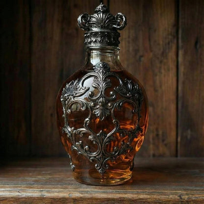 Skull Whiskey Bourbon Decanter Bottle