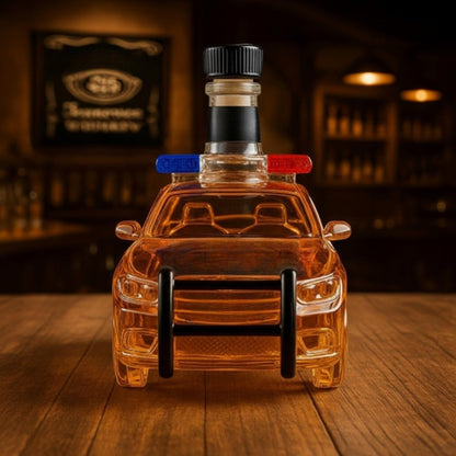 Police Car Whiskey Bourbon Decanter Bottle