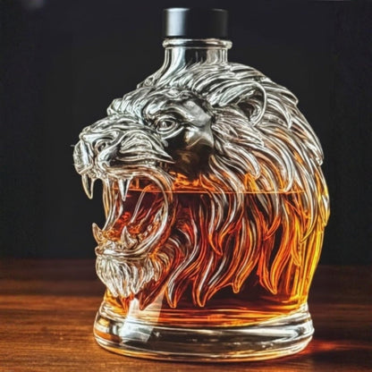 Lion Whiskey Bourbon Decanter Bottle