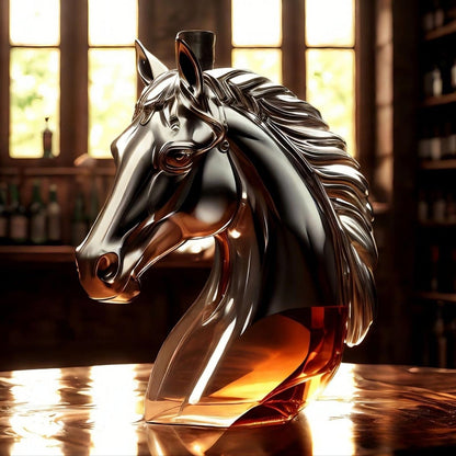 Horse Whiskey Bourbon Decanter Bottle