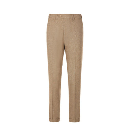 Men's Retro Suit Pants Herringbone Tweed Trousers