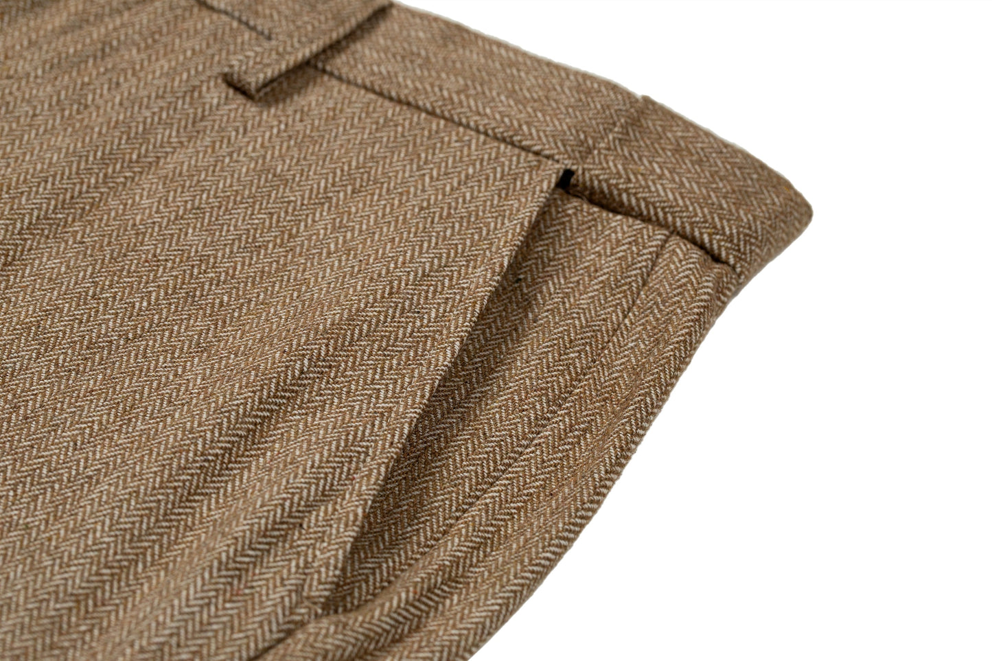 Men's Retro Suit Pants Herringbone Tweed Trousers