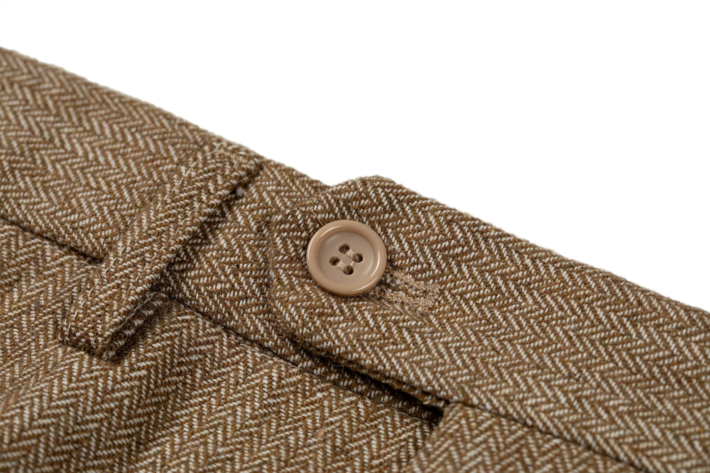 Men's Retro Suit Pants Herringbone Tweed Trousers