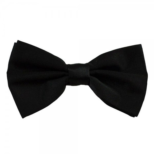 Plain Black Bow Tie
