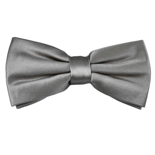 Plain Silver Grey Men's Bow Tie
