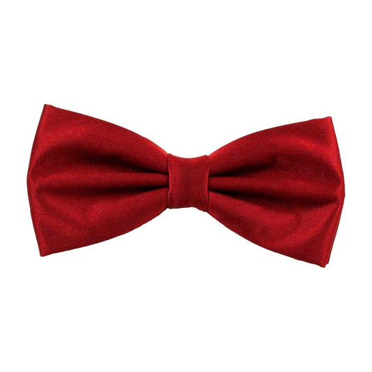 Plain Wine Red Men's Bow Tie