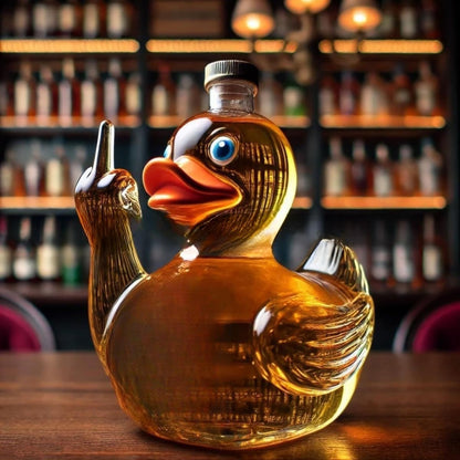 Rebellious Duckie Whiskey Bourbon Decanter Bottle