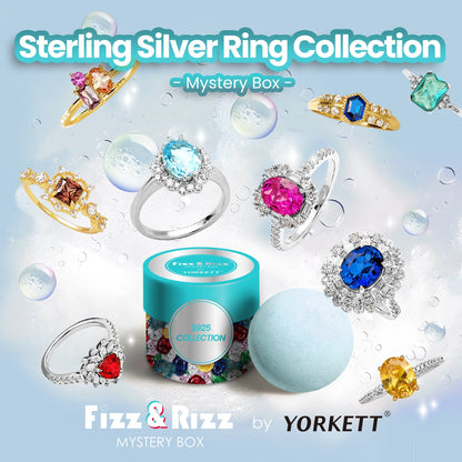 Fizz & Rizz by Yorkett Sterling Silver Sized Ring Mystery Box
